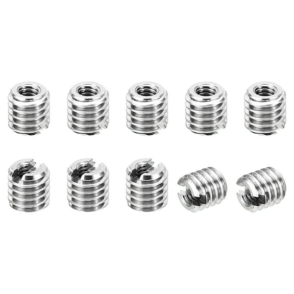 Uxcell Thread Adapters Sleeve Reducing Nut M4*0.7 Male to M2*0.4 Female Repairing Insert Nut Screw Reducer 4mm 10 Pcs