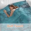 thumbnail image 4 of Graffiti Effects Modern Art Bedding Duvet Cover Set Queen Size 4 Pieces Vintage Watercolor Green Bedding Set with Zipper Closure, 1 Comforter Cover 90x92 Inches 1 Flat Sheet & 2 Pillow Cases, 4 of 7