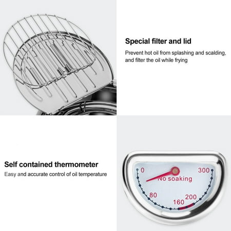 

Erthree Clearance Sale With Tempura Deep Fryer Multifunctional Restaurant Lid Carbon Steel