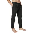 thumbnail image 1 of Mens Pajama Pants Jersey Knit Pants for Men, Cotton Sleep Pants for Men, Black, 3XL, 1 of 8