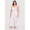 thumbnail image 2 of Women's Plus Size Sleeveless Striped Ribbed Knit Jumpsuit, 2 of 3