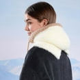 thumbnail image 6 of XIAOCHA Women’S Hooded‑Scarf Beanie，Faux‑Fur‑Trim Hats，Fall‑Winter Outdoor Trapper,Beige, 6 of 6