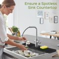 thumbnail image 4 of BTideas Protector contra Salpicaduras para Fregadero de Cocina Tapete contra Salpicaduras de Silicona, Organizador de Fregadero de Cocina de 24", Negro, 4 of 8