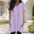 thumbnail image 2 of Outfmvch Tunic Tops for Women Loose Fit Dressy,High Low Shirts for Women,Tunic Blouse,2025 Short Sleeve V Neck Shirts Fit Oversized Tshirts Tunic Tops,Tunic Blouse,Tunic Blouse Pink 2XL, 2 of 9