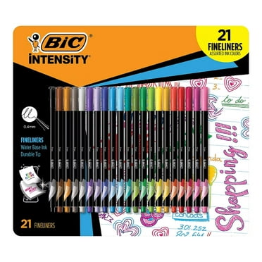 BIC Intensity Fineliner Color Collections Fine Tip Assorted Color Pens, 21 ct.