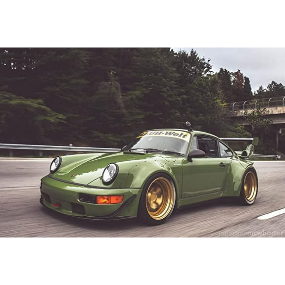 Iconic Arts Laminated 36x24 Poster: Porsche