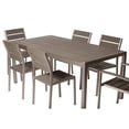 thumbnail image 2 of Pangea Home Breeze 7-piece Modern Aluminum Frame Patio Dining Set in Gray, 2 of 9