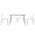 thumbnail image 5 of Topcobe 4pcs Modern Lounge Chair, Living Room Seat Chair, Bird's Nest Style Lounge Chair, White, 5 of 7