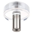 thumbnail image 4 of 1-1/2 in. Round Modern Clear Acrylic Cabinet Knobs, Satin Nickel, 4 of 4