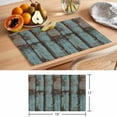 thumbnail image 6 of Teal Wood Grain Placemats Set of 4, Farmhouse Board Non-Slip Place Mats Washable Table Mats for Kitchen Dining Table Decorations Indoor/Outdoor, 6 of 9