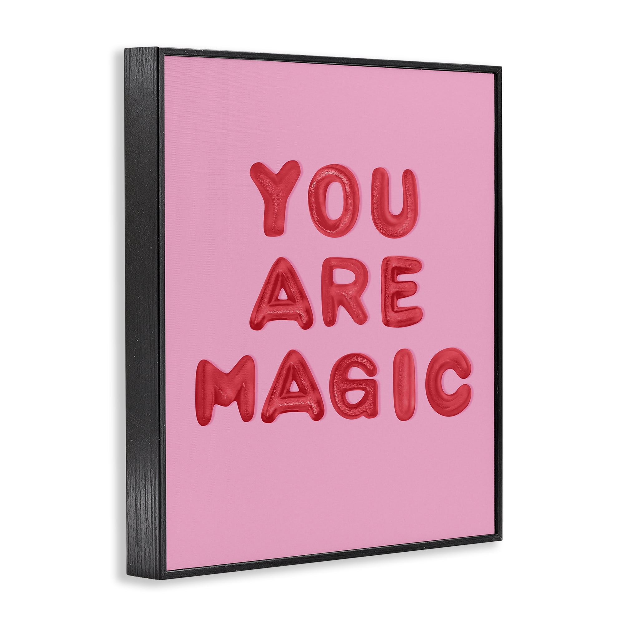 Stupell Industries You Are Magic Red & Pink Black Framed Giclee Art, design by LISH Creative