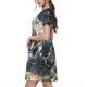 thumbnail image 2 of Disketp Astronaut Soccer Field para Vestido de Manga Corta para Mujeres, Vestidos de Verano para Mujeres, Casual y Holgado para la Playa, 2 of 6