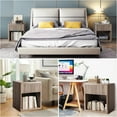 thumbnail image 6 of EastVita Set of 2 Fluted Modern Farmhouse Nightstands, End Tables with Drawer Storage, Mid Century Wood Night Stands for Bedroom, Living Room, 6 of 7