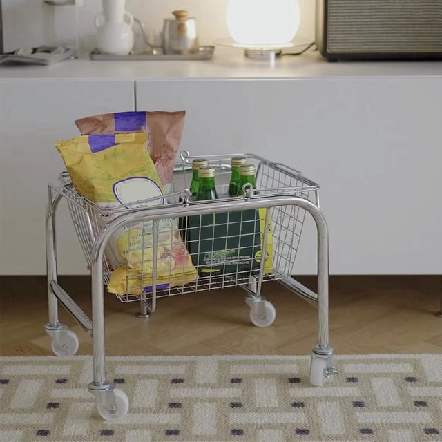Carrito de almacenamiento, cesta de almacenamiento, cesta de almacenamiento alta y práctica, organizador de almacenamiento con ruedas, rendimiento de alta gama
