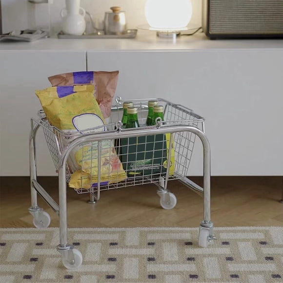 Carrito de almacenamiento, cesta de almacenamiento, cesta de almacenamiento alta y práctica, organizador de almacenamiento con ruedas, rendimiento de alta gama
