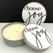 Abba Products 211629 4 oz WTLB-Choose Joy Coconut Lime Tin Candle