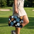 thumbnail image 4 of Yuyamidu Palm Leaves Golf Cart Seat Covers 2 Passenger Club Car Seat Towel Golf Ball Golf Cart Seats Blanket with Pockets Universal Fit 2-Seat, 4 of 8