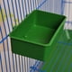 thumbnail image 2 of Alimentador de alimentos de plástico, caja de alimentación con plato de agua, Clip para comida, accesorios para loros y periquitos, jaula Adaptable a jaula cuadrada, 1 ud., 2 of 5