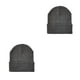 thumbnail image 1 of Qarigey Beanie Caps Cuffed Knitted Hat Fashion Head Elástico Brimless Accesorios para el cabello para correr en invierno gris de cáñamo medio gris cáñamo medio 2piezas Qarigey CBP299645, 1 of 6