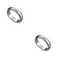 thumbnail image 1 of Sonducket Anillo de ceremonia de fiesta, anillos portátiles de aleación para amantes de las parejas, diseño Simple, decoración de manos, Plata Talla 4 2Conjunto, 1 of 6