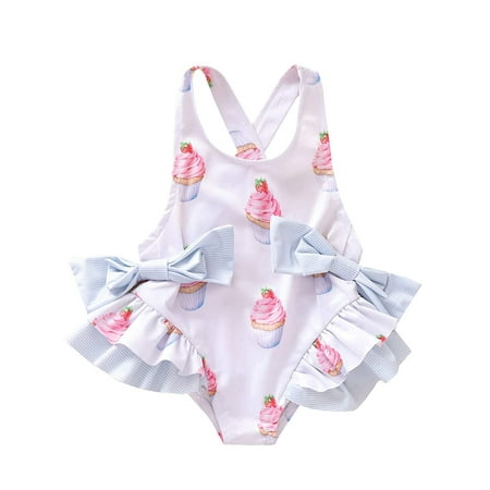 

Ma&Baby Toddler Baby Girls One-Piece Swimsuit Toddler Kids Cute Cartoon Bikini Swimwear