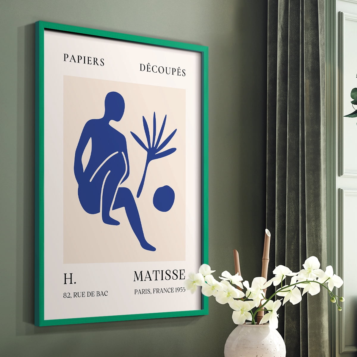 Matisse CLX Framed Print in Green Solid Wood 8 x 10 Framed Print