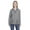 CHAR FLK/ BLACK, variant on J America Women's Cosmic Fleece 1/4 Zip Pullover - JA8617