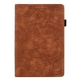 thumbnail image 2 of SaniMore Wallet Case for iPad 10th Generation 10.9" 2022, PU Leather Case with Embossed Sunflower Shockproof TPU Shell Card/Pen Holder Hand Rope Anti-slip Kickstand Tablet Case For iPad 10th , Brown, 2 of 14