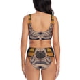 thumbnail image 3 of Wukai Pug dog Yoga Women's Bikini Set Two Piece,wimsuit High Waisted V Neck Twist Front Adjustable Spaghetti Straps Bathing Suit-Large, 3 of 7