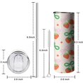 thumbnail image 5 of Strawberry Bow Travel Mug with Lid Straw Stainless Steel Travel Cups for Home Office Supplies, 5 of 7