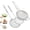 Set, variant on 100 mesh stainless steel extra ultra fine fat skimmer spoon, very fine mesh strainer scoop,slotted ladle with holes, kitchen cooking utensil for frying,fryer,sauce,oil and grease
