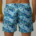 thumbnail image 5 of VBTAPA Big and Tall Swim Trunks for Men Sea Turtles Print Board Shorts Elastic Waist Drawstring Beach Shorts Quick Dry Surf Swimming Shorts with Pockets Blue#2 XXXXL, 5 of 6
