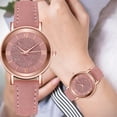 thumbnail image 3 of Platinum Watches Jewelry Dress Watches Rose Gold Roman Numerals Wrist Watch Bracelet,Minimalist Fashion Wrist Watch Analog Date with Leather Strap,Quartz Watch Stainless Steel Dial Casual, 3 of 3