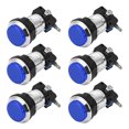 thumbnail image 5 of Botón de empuje para juegos de 33mm, interruptor redondo con microinterruptor para videojuegos de arcade, azul, 6 piezas, 5 of 5