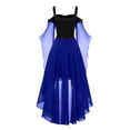 thumbnail image 5 of Robes Style Gothique pour Femmes Grande Taille Robe Midi Élégante avec Manches Évasées Ourlet Irrégulier, 5 of 5