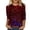 Wine, variant on Womens 3/4 Sleeve Shirts Oversized Printed T Shirt Casual Sequined Round Neck Loose Fashion Top Trendy Flowy Tees