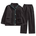 thumbnail image 1 of Besolor Pyjama Douillet pour Femmes en Polaire d'Hiver à Manches Longues Ensemble de Pyjama 2 Pcs Confortable en Peluche Chaud Doux Ensemble de Pyjama Vêtements de Nuit, 1 of 6