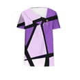 thumbnail image 4 of mfyjkho Tops Para Mujer, Camisa Informal De Manga Corta Con Botones Y Estampado A Cuadros Para Mujer Tops Y Blusas Para Mujer L, 4 of 5