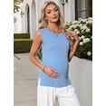 thumbnail image 4 of DARING DIVA Women's Maternity Work Sleeveless Knit Pullover Sweater Vest 2XL Blue, 4 of 7