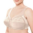 thumbnail image 2 of Wireless Plus Size Bra Wide Strap Unlined Minimizer Full Coverage 36 38 40 42 44 46 48 50 52 / C D E F G H I ( 52J, Nude), 2 of 3