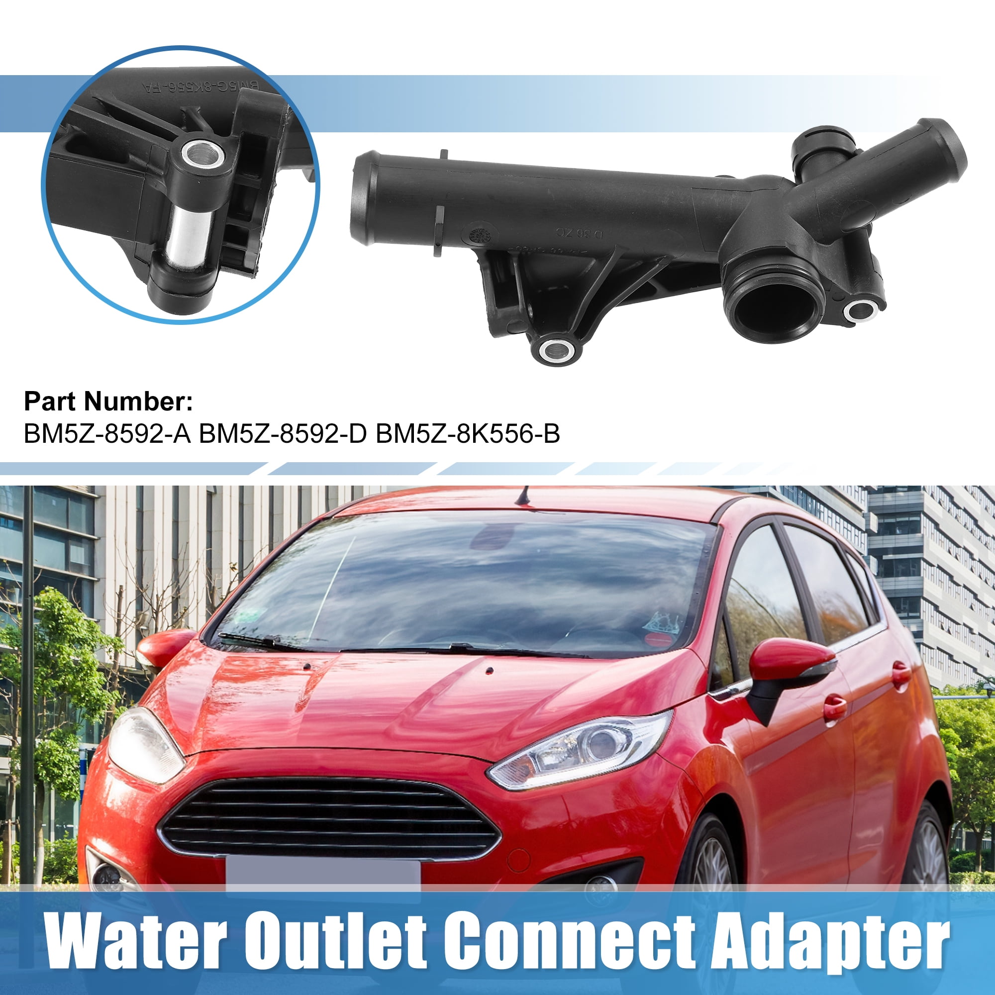 Ford Water Outlet Adapter With Sensor - Fits Escape, Fusion, Fiesta 1.6L Turbo