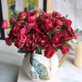 thumbnail image 2 of Estilo europeo mini peonía peonía flor artificial flor artificial flor de seda flor artificial 10 lotes [rojo] sidaley JJ16242-03, 2 of 6