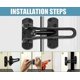 thumbnail image 4 of Door Chain Lock for Front Door, Swing Bar Door Security Lock, Safety Door Chain Lock for Home Apartment Hotel Dormitory, 4 of 4