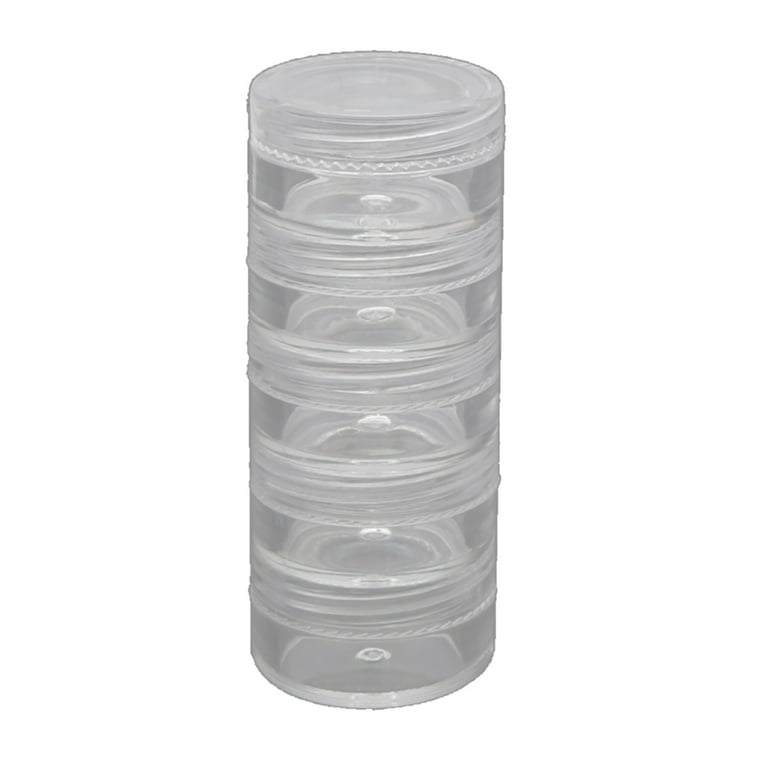 6 Slot 4in. Round Storage Container for 10mm Beads - Stone Cold