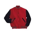 thumbnail image 2 of Holloway Sportswear 3XL Varsity Jacket Scarlet/Black/White 224183, 2 of 5