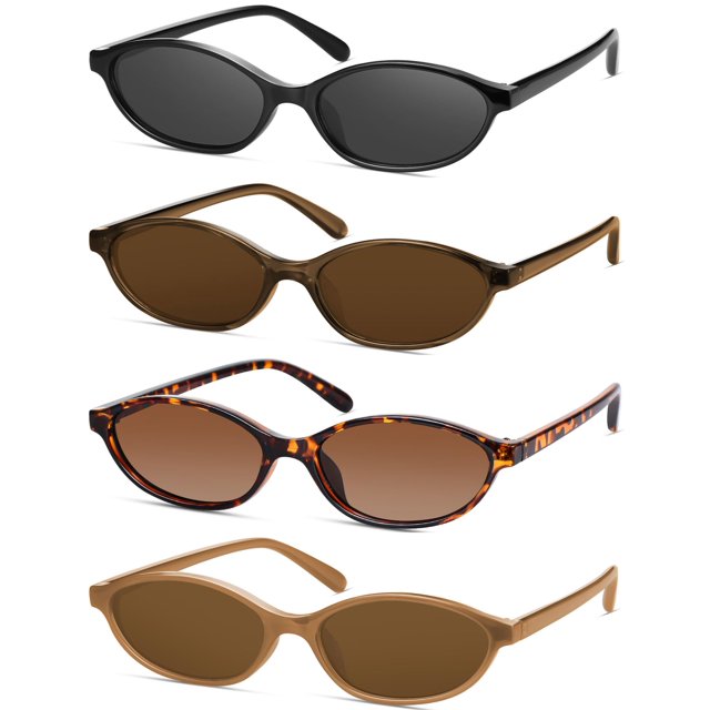 Gafas de Sol Retro Ovaladas con Diseño de Ojo de Gato para Mujer con Protección UV400