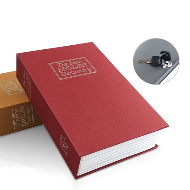 Dictionary Diversion Safe Hidden Box For Portable Safe Box For Home Office Red