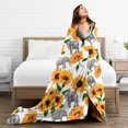 thumbnail image 6 of Elephant Sunflower Throw Blanket Warm Cozy Plush Bed Blankets for Sofa Couch Bedroom,Sunflower Elephant Gifts for Women Adults 50"X40", 6 of 6