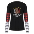 thumbnail image 4 of Qepwsc Womens Merry Christmas Shirts Long Sleeve Basic Tee Casual Fall Tops Fashion Casual Clothes Ladies Pullover Shirts Tops Loose Fits, 4 of 8
