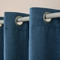 thumbnail image 4 of TOWN & COUNTRY EVERYDAY Lustre Solid Heavyweight Textured Sateen Indoor Curtains, Room Darkening Opacity, Grommet Top, Energy Efficient, 2-Pack Set, 52"x96", Slate Blue, 4 of 10